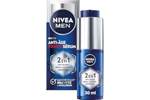 NIVEA MEN LUMINOUS630® Power Serum 2 w 1 przeciw starzeniu się i plamom (1 x 30 ml), nawilżające serum do twarzy wzbogacone kwasem hialuronowym, pielęgnacja dla mężczyzn do wszystkich rodzajów skóry