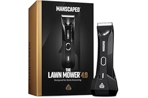 Tondeuse corps électrique MANSCAPED™, The Lawn Mower™ 4.0, Têtes de lame en céramique SkinSafe™ remplaçables, Tondeuse étanche, Rechargeable, Charge sans fil, Rasoir d'hygiène masculine ultime