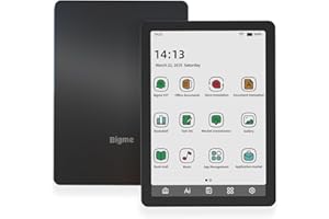 Bigme B6 Color E-Reader, E-Ink eBook Readers 6 Inch Colour eReaders Digital ePaper Tablet with Android 14, 4G+64GB, Adjustable Front Light Android eReader Device with Audiobook Black