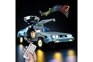 Hosdiy RC Sound LED Light Kit for (Delorean Back to The Future) Model - Compatible with Lego 10300 - Lighting Kit (Only Light, No Building Model) (RC Sound Light)