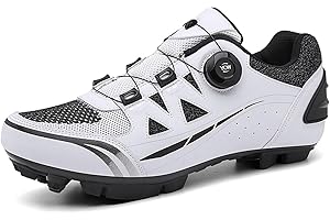 PENXZT MTB Cycling Shoes for Men Women Breathable Mountain Bike Shoes Compatible with SPD 2 Bolts Pedals Outdoor Cycle Shoes