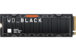 WD_BLACK SN850X 2TB SSD, M.2 2280 NVMe SSD with Heatsink, Read speeds up to 7300 MB/s, Write speeds up to 6,600 MB/s, Gaming Expansion SSD, PCIe Gen4 NVMe, High Performance Internal SSD, Black