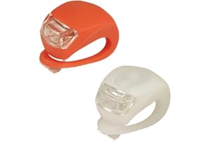 LEOFLA Kit di 2 Luci LED per Bicicletta di Sicurezza Bici Anteriore E Posteriore Bike