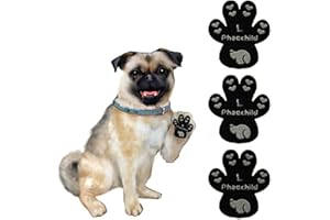 Phaechild Anti-Rutsch Hunde Pfotenschutz,von Ausrutschen auf rutschigen Böden,ungiftig,Brace für schwache Pfoten Hundeschuhe Hundesocken 80 Stücke Schwarz L