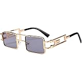 acsefire Occhiali da sole quadrati retrò Occhiali da sole Steampunk non polarizzati per uomo donna con protezione UV400