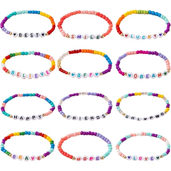 Lot De 4 Bracelets Enfants – Tournesol, Cactus, étoile, Arc-en-ciel – Réglables, écologiques, Cadeau Fille