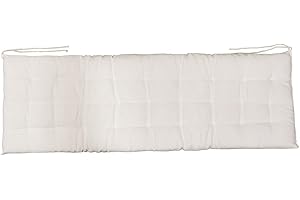 CB HOME & STYLE CB Casa & Style Cojín de Banco Cojín de Banco 4cm Grosor Cojín de Asiento Banco de Jardín Banco Cubierta - Crema, 150 x 40 cm