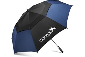 ‎ZOMAKE ZOMAKE Regenschirm Groß Sturmfest,XXL/XL Großer Golf Umbrella Sturmfest Automatik,Schirm Windfest Schwarz für 2 Personen,Golfschirm Stabil für Herren Damen Familie
