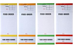 BINGOSUPERMARKET Food Order Pads 100 to A Booklet 4 Pack 4 Colours BF84 (4)