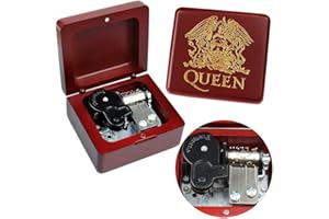 Sinzyo Queen-We Are The Champions Pozytywka drewniana Boże Narodzenie Walentynki Prezent urodzinowy (Czerwone drewniane pudełko-We Are The Champions)