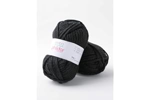 Phildar - Pelote de Laine Phil RAPIDO de 50g - Laine à Tricoter - 25% Acrylique,25% Laine,50% Polyamide - Aiguille n°7 - Couleur Noir