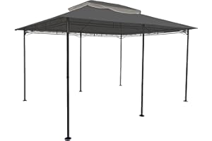 SPETEBO Dach zapasowy do pawilonu Cape Town 4 x 3 m – wodoszczelny – w 3 kolorach – dach pawilonu 3 x 4 m z powłoką PCW (antracytowy)