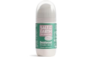 Salt Of the Earth Natural Deodorant Roll On by Salt of the Earth, Melon & Cucumber - Refillable, Vegan, Long Lasting Protection, Leaping Bunny Approved, Made in the UK - 75ml