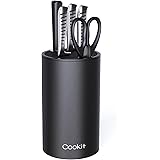 Knife Block Without Knives, Cookit Universal Round Knife Block Only, Detachable Knife Holder for Easy Cleaning, Space Saver K