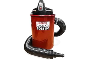 LUMBER JACK BDE1100 50L Woodworking Dust Collector, 1100W Powerful Extractor, 0.5 Micron Filtration, 2m Hose & Multi-Size Adaptors, Low Noise 77dB, Ideal for Small Workshops