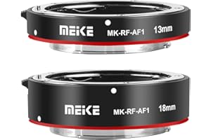 Meike MK-RF-AF1 Metal Auto Focus Macro Extension Tube Adapter Ring (11mm+18mm) Compatible with Canon RF-Mount EOS R RP Series Camera