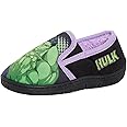 Marvel Boys Incredible Hulk Slippers for Kids Boys Slip On Fleece Fur Lined House Shoes