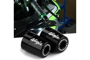 Velospeed Handlebar Grip End For Kawasaki Ninja 250 300 400 650 1000 400R 250R 250SX 1000SX H2R ZX14R ZX10R ZX6R Motorcycle CNC Aluminum Handlebar Bar Ends Plug Balance Pad Accessories (black)