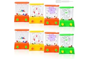 Huucozn 8 Stück Wasserflipper Wasser Flipper Mitgebsel Kindergeburtstag Gastgeschenke Geduldspiele Give Aways Handheld Wasserspiel mini Spiele für Kinder Spielzeug Mini Wasser Ring Spiel Weihnachten