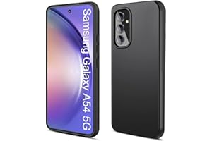 Facai Matt Hülle für Samsung Galaxy A54 5G 6,4 Zoll, Weich Silikon TPU Handyhülle, Stoßfest und Kratzfest Fallschutz Rundumschutz Schutzhülle, Ultra Dünn Elegant Schwarz Case Cover