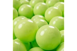KiddyMoon 300 ∅ 7Cm Bolas Colores De Plástico para Piscina para Niños, Verde Claro