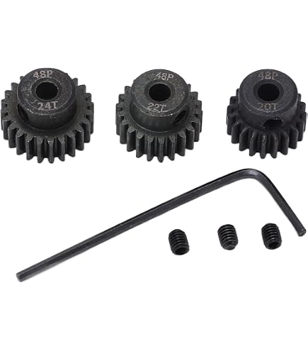 Lot De 5 Pignons Moteur RC M1 22T à 26T – Arbre 5mm – Acier Trempé Pour Voiture, Bateau, Drone 1/8