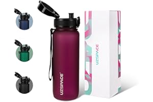 UZSPACE Botella Agua Deportiva,500ml/800ml/1000ml/1.5l, Tritan Botella Agua Sin BPA. Evitar Fugas de Agua y Ideal para el Ejercicio y los Deportes al Aire Libre