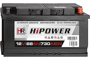 HR-POWER HR HiPower Autobatterie 12V 88Ah 680A/EN Starterbatterie