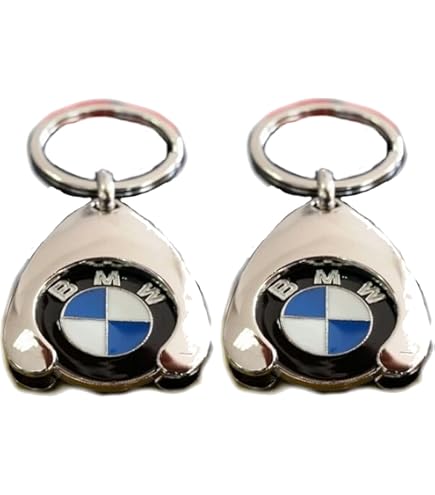 Protection Clé Voiture Coque Silicone Clé BMW - Porte-clés Rond Design Carbone - Série 1 2 3 4 5 6 7 X3 X4 M Models Logo Bmw