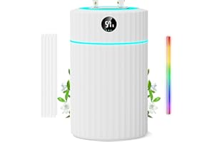 ARORY Luftbefeuchter Schlafzimmer 36H Doppel Spray mit LED Bildschirm, 23dB Leiser Humidifier, Raumbefeuchter mit 7 Farben Licht 10Filter, 1,8L Raumluftbefeuchter für kinderzimmer Baby, Aroma Diffuser 40㎡