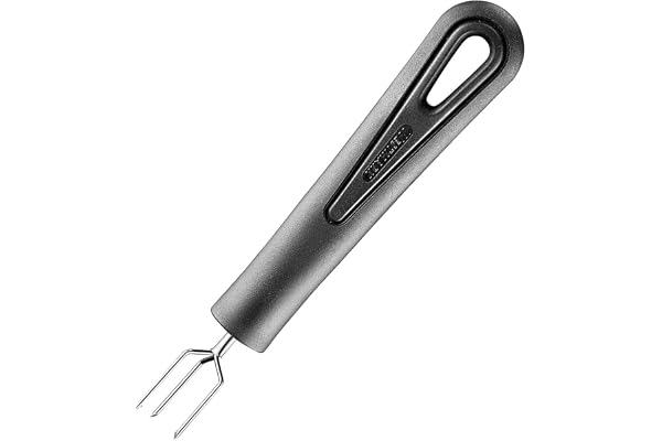 Westmark Fourchette à pommes de Terre à 3 dents, longueur : 15,9 cm, en Acier inoxydable/plastique, Gentle, noir, 28142270