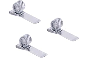 FAMIDIQGO 3 szt. uchwyt na długopisy z poziomym, uchwyt na długopis, podwójny metalowy uchwyt na długopis do klipsa kieszonkowego, idealny do domu, biura, lekarza, pielęgniarki (kolor srebrny)