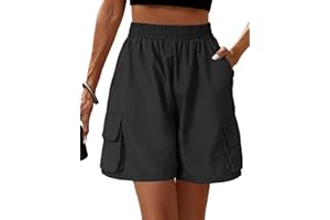 Totatuit Damskie Letnie Spodenki Wysokie Talia Trekking Piesze Wycieczki Lekkie Sportowe Wodoodporne Szybkoschnące Kieszenie Kemping Golf Casual Elastyczne