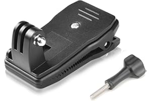 Fantaseal Juego de Pinza Mochila Portatil Fuerte Ajustable 360 Giratorio, Clip Soporte de Correa Hombro Antideslizante Impermeable para Camara Deportiva Compatible con Gopro Hero 10 9 8 7 dji Osmo