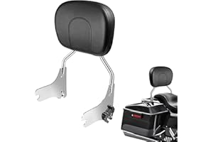PBYMT Detachable Passenger Backrest, Quick Release Chrome Sissy Bar Compatible for Harley Davidson Touring Street Glide Road Glide Road King Electra Glide Ultra Limited 1997-2008