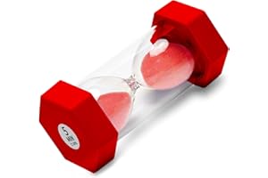 HOUSLUX Clessidra, set per bambini, clessidra per bambini, clessidra, 5 minuti, clessidra, per bambini, timer da cucina, regali creativi (rosso vinaccia), 852JBZ012-008