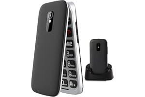 LESIA 4G Klapphandy Seniorenhandy ohne Vertrag mit großen Tasten Handy, Flip Mobiltelefon mit Ladestation, SOS Notruffunktion,Taschenlampe, FM-Radio, 2,4 Dual Zoll Farbdisplay, F1 Senior
