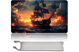 MILKPLAYMAT MTG PlayMat MTG PlayMat - 60 cm x 35 cm - Art original - Tapis de jeu TCG antidérapant avec fond en caoutchouc et bords cousus - Commander TCG - Roulable et tapis de cartes pliable (No zone, mtg48-9)