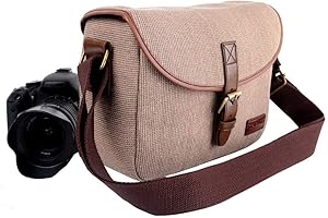 SOOJET Custodia per macchina fotografica, borsa per fotocamere DSLR multifunzione fotocamera digitale borsa a tracolla Reflex borsa a tracolla regolabile e rimovibile separazione per lenti e fotocamera