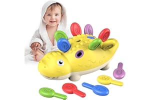 DFGEE Baby Sensory Montessori Toys for 2 Year Old, Toddler Toys Sensory Toys for Autism Counting Dinosaurs with Color Matching Sorting Toys Birthday Gifts for Kids 2 3 Years Old Boys Girls