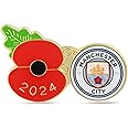 Manchester City Poppy Football Pin 2024