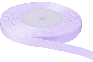 Trimming Shop 10mm x 25 Metres Double Sided Satin Polyester Ribbon Rolls for Gift Wrapping & Packaging, DIY Art & Crafts, Bows, Cake, Christmas, Wedding Card & Home Decorations, Lilac Purple