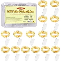 20 Luci A LED A Batteria - Stringa 2 Metri, Impermeabile, 3 Modalità, Bianco Freddo - Foto 12