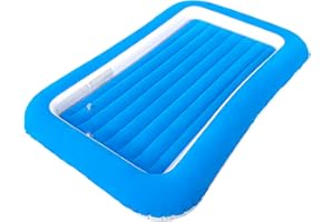 RAPTAVIS Kinder-Luftmatratze, aufblasbar, Reisebett für Kleinkinder, mit Seiten, Blau