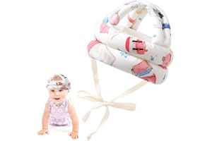 HUGFADS Baby Kopfschutz Schutzhelm für Kleinkinder (6-36 Monate) - Atmungsaktive Baumwolle, Verstellbar, Sicherheitshut für Krabbeln, Spielen und Gehen - Leicht, Komfortabel und mit 360 Grad Vollschutz (C)