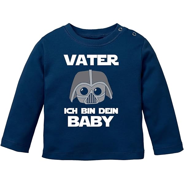 MoonWorks Baby Langarmshirt „Finger Weg!“ – Aus Bio-Baumwolle, Mit Druckknöpfen