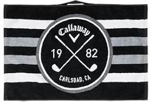 Callaway, Golf Asciugamano da golf unisex – nero/bianco/antracite – taglia unica, 40,6 x 61 cm