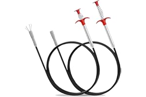 XIAOWANWAN 2 Pezzi Pinze Artiglio Flessibile 90cm/200cm, Sonda Sturatubi con Pinza,Pinze per Artigli Flessibili per Cucina Lavandino Bagno