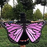 Overdose 145 * 65CM Frauen Weiche Gewebe Schmetterlings Flügel Schal feenhafte Damen Nymphe Pixie Kostüm Zusatz (145 * 65CM, C) - 