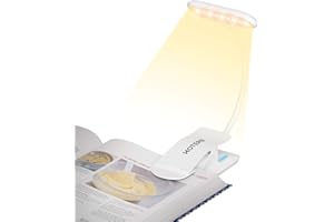 HOTERB Luz de Lectura,Lampara Lectura 9 LED 3 Modos Luz de Libro con Sensor Táctil,Libro Luz Led Iluminación para Lectura 360 ° Flexible Lampara para Leer en la Cama,Tablet,Libro,PC,Blanco